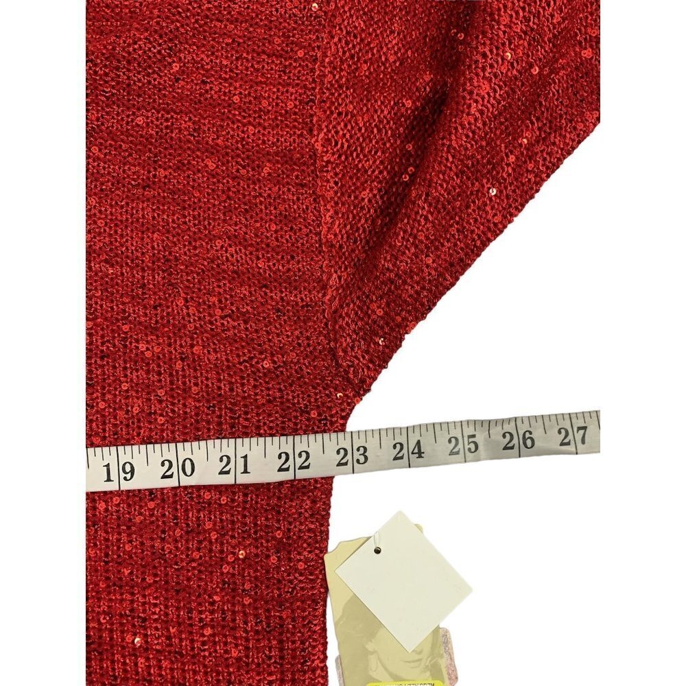 Reba Women's Sky Red & Gold Trim Women's Top - Picture 6 of 8